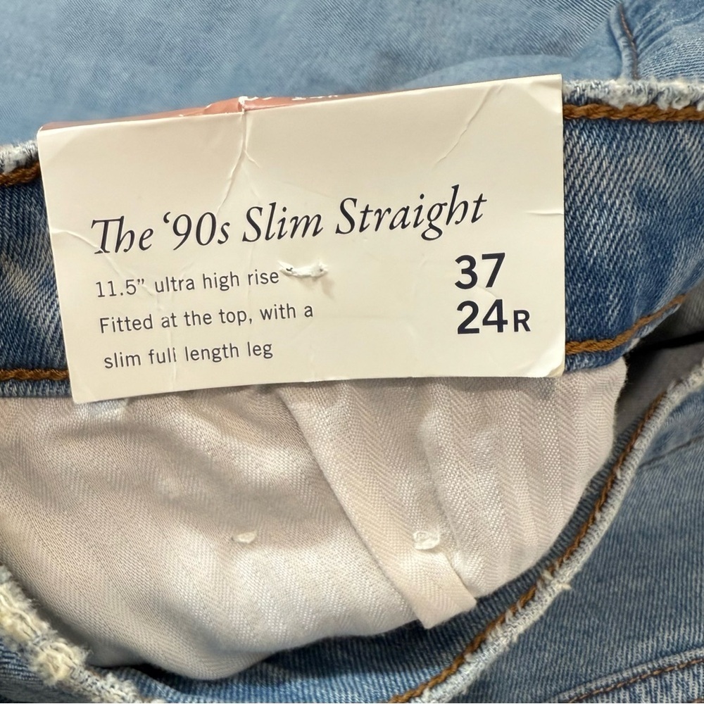 Abercrombie‎ & Fitch 90s Slim Straight Jeans Ultra High Rise Light Wash Size 24W - Picture 4 of 7